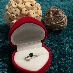 14k Black Diamond Engagement ring